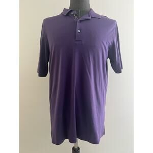Bobby Jones Polo Golf Shirt 100% Cotton Purple Medium SG